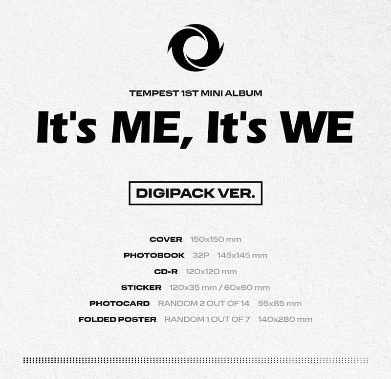 TEMPEST - 1ST MINI ALBUM ITS ME ITS WE (DIGIPACK VER.)