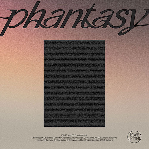 THE BOYZ - PHANTASY PT.3 LOVE LETTER 2ND FULL ALBUM STANDARD