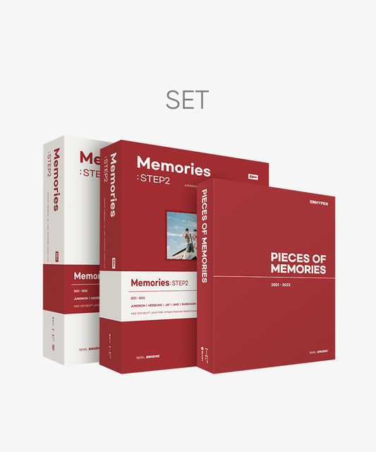 ENHYPEN - MEMORIES STEP 2 DIGITAL CODE + DVD + PIECES OF MEMORIES 2021-2022 SET