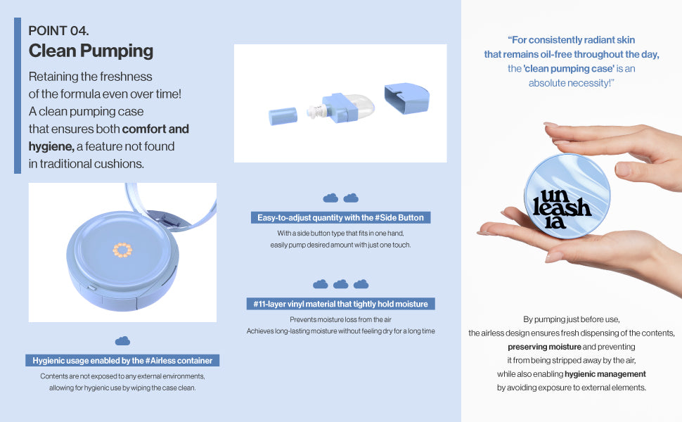 Unleashia Babe Skin Baby Blue Cushion SPF40 PA++