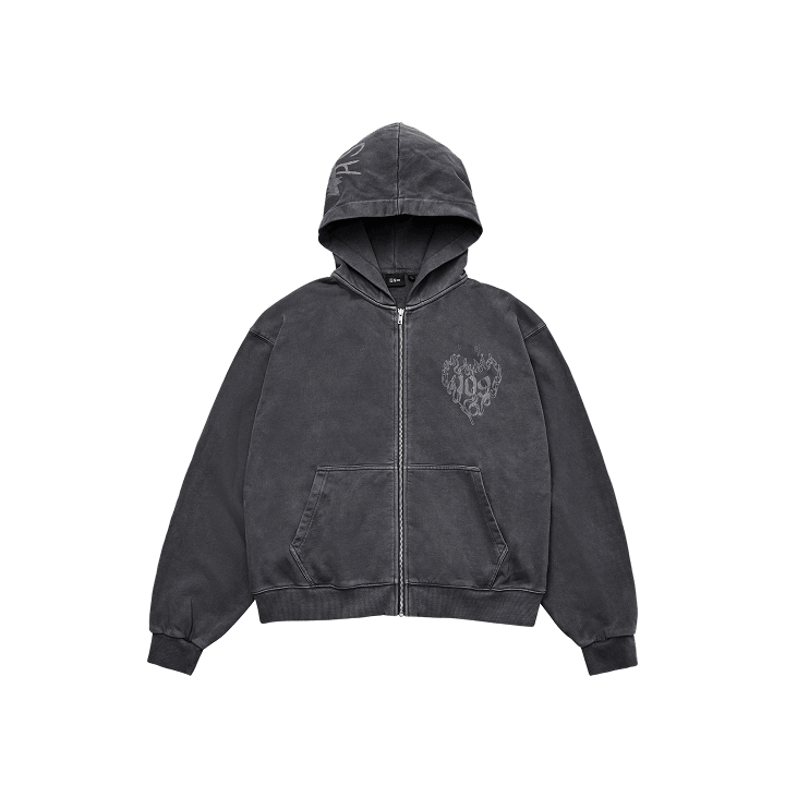 [2ND PRE-ORDER] ENHYPEN - ARTIST MADE COLLECTION BY ENHYPEN OFFICIAL MD 109 ZIP UP HOODIE CHARCOAL BY SUNGHOON