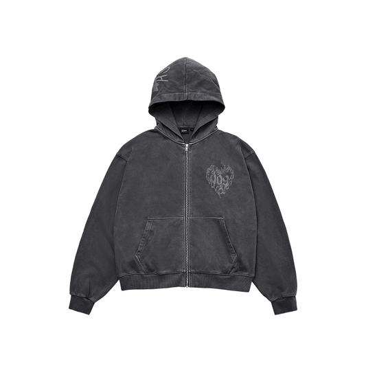 [2ND PRE-ORDER] ENHYPEN - ARTIST MADE COLLECTION BY ENHYPEN OFFICIAL MD 109 ZIP UP HOODIE CHARCOAL BY SUNGHOON