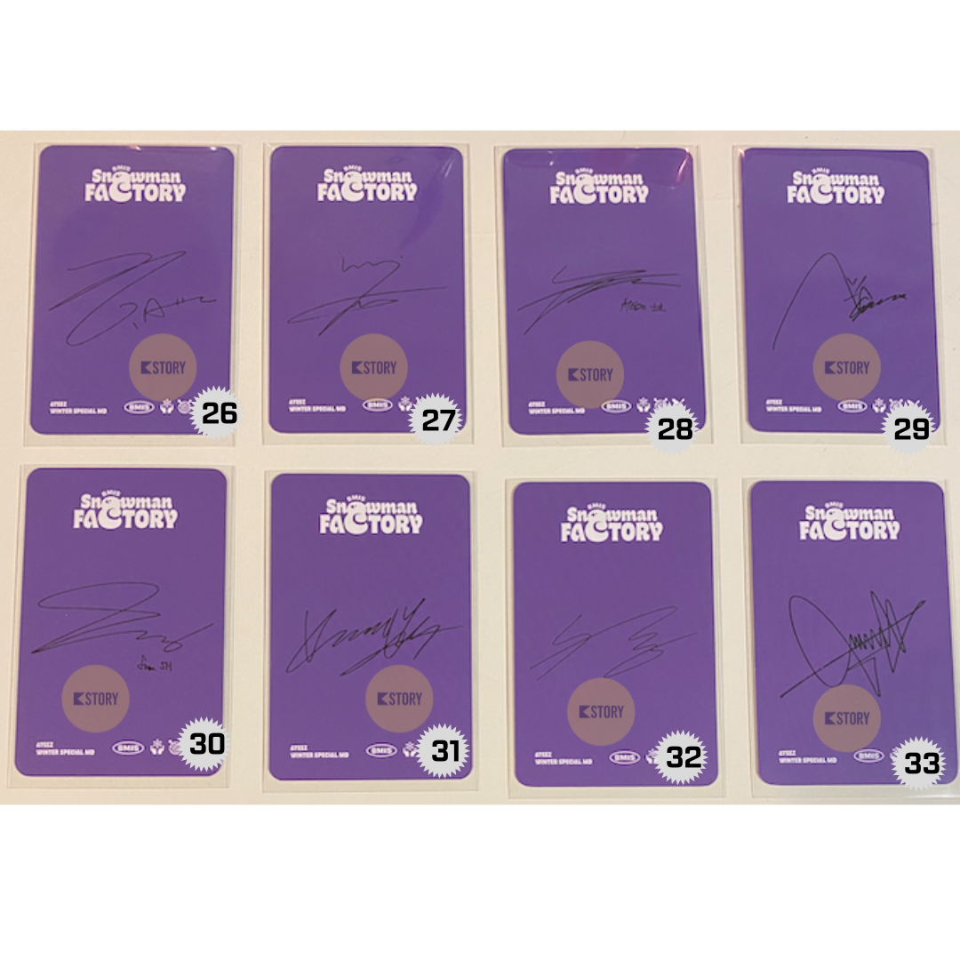 [Photocard#06] Ateez Snowman Factory (Signed)