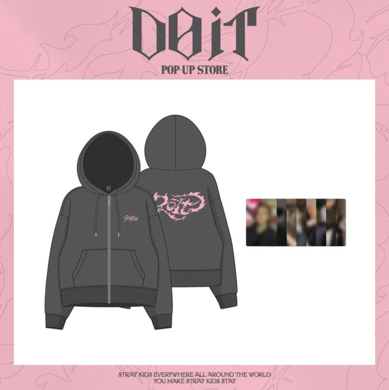 [Pre-Order] Stray Kids - ZIP-UP HOODIE - DO IT POP UP STORE OFFICIAL MD