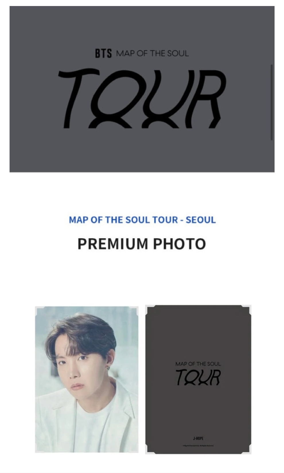 BTS MAP OF THE SOUL TOUR PREMIUM PHOTO