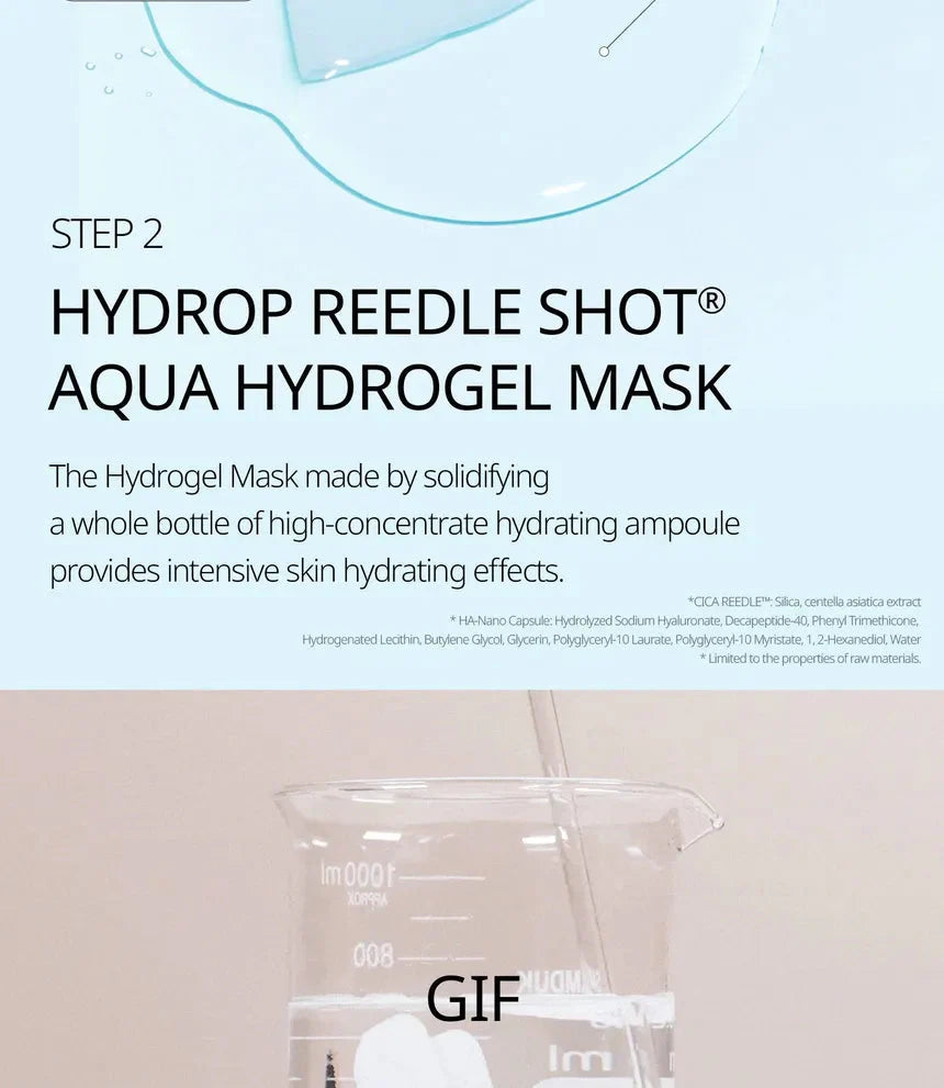 VT COSMETICS HYDROP REEDLE SHOT 100hL 2 STEP MASK