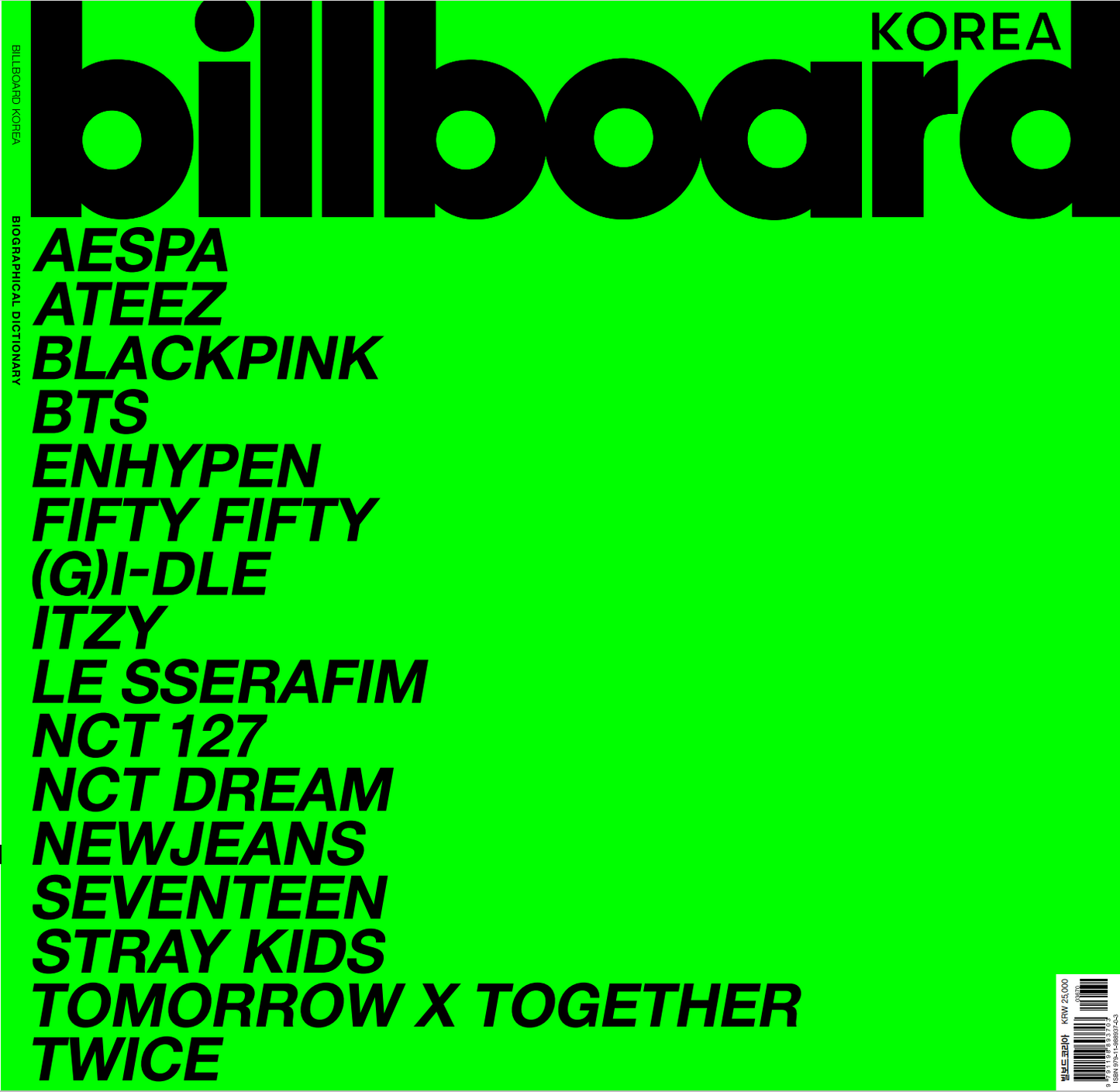 BILLBOARD KOREA - BIOGRAPHICAL DICTIONARY (KPOP ARTIST)