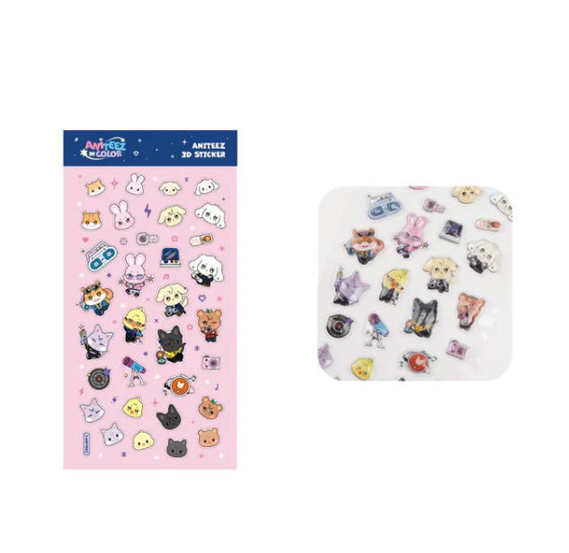 [Pre-Order] ATEEZ - ANITEEZ IN COLOR POP UP OFFICIAL MD ANITEEZ 3D STICKER