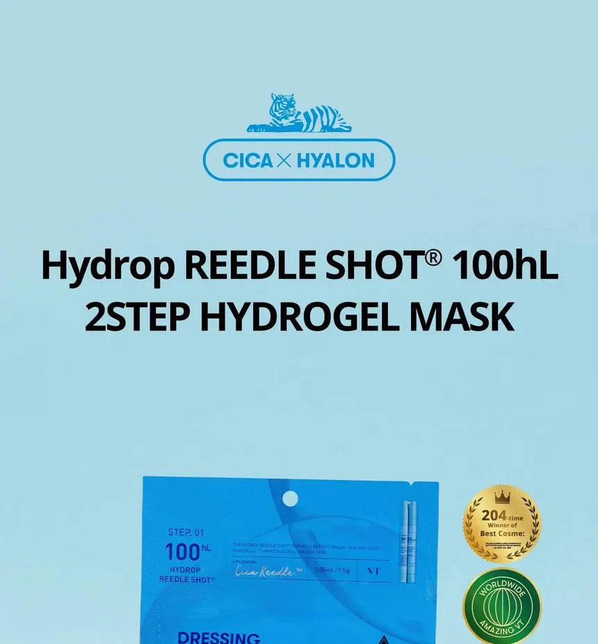 VT COSMETICS HYDROP REEDLE SHOT 100hL 2 STEP MASK