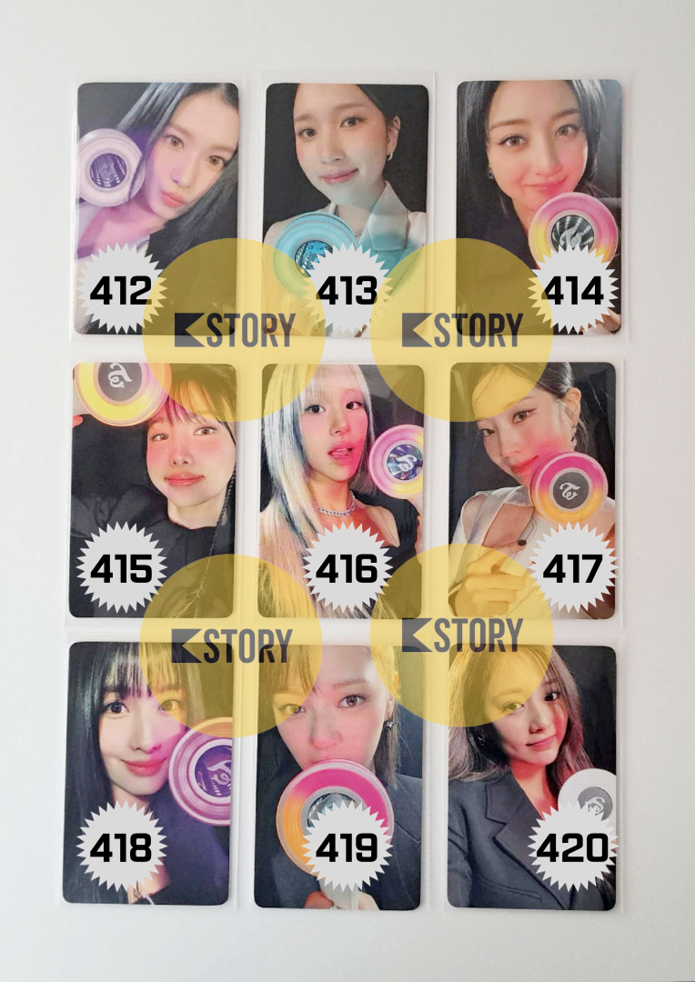 [Photocard 412-420] TWICE - CANDYBONG ∞ OFFICIAL LIGHT STICK PHOTOCARDS