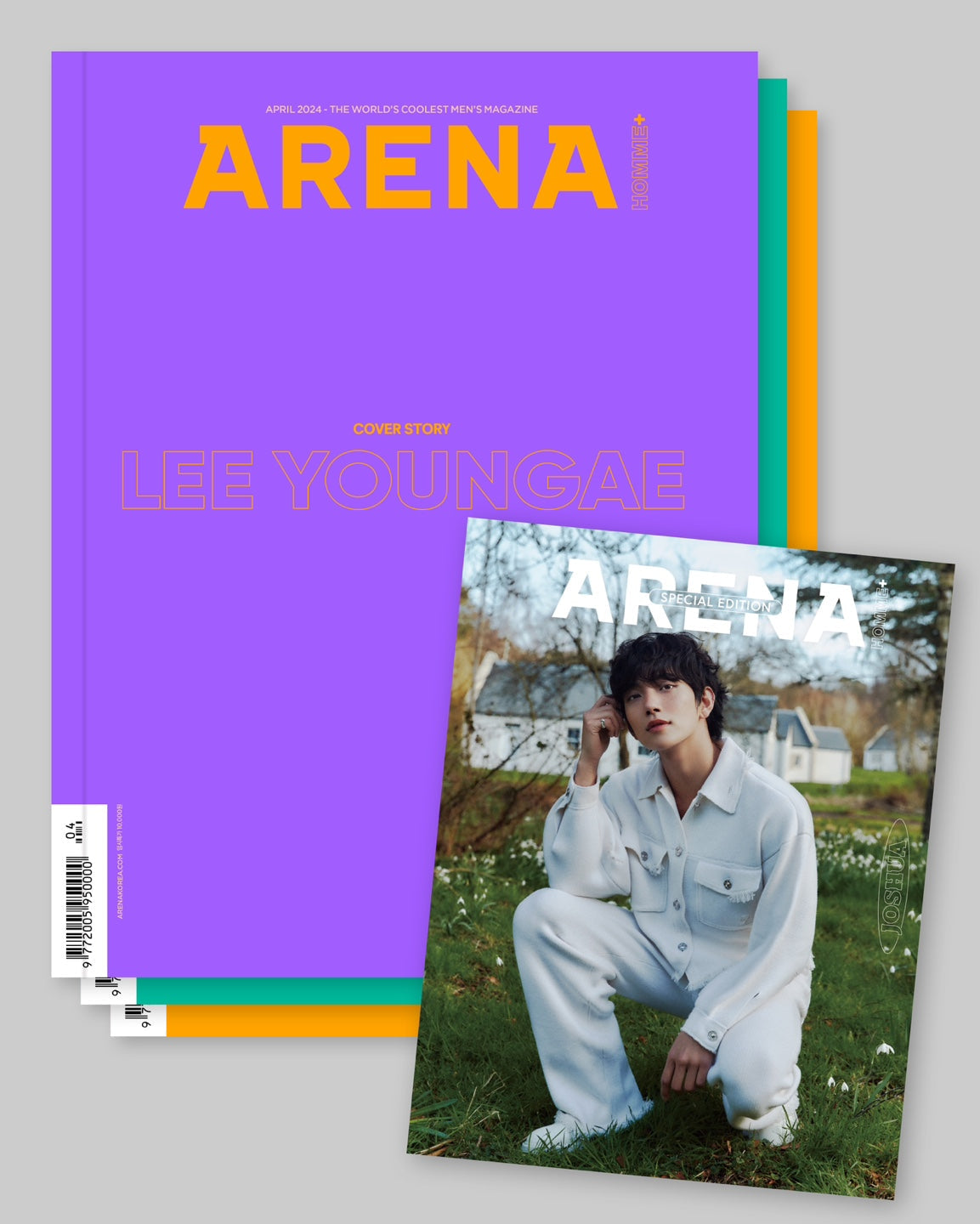 ARENA HOMME MAGAZINE COVER LEE YOUNG AE - SEVENTEEN JOSHUA Content 2024 APRIL ISSUE