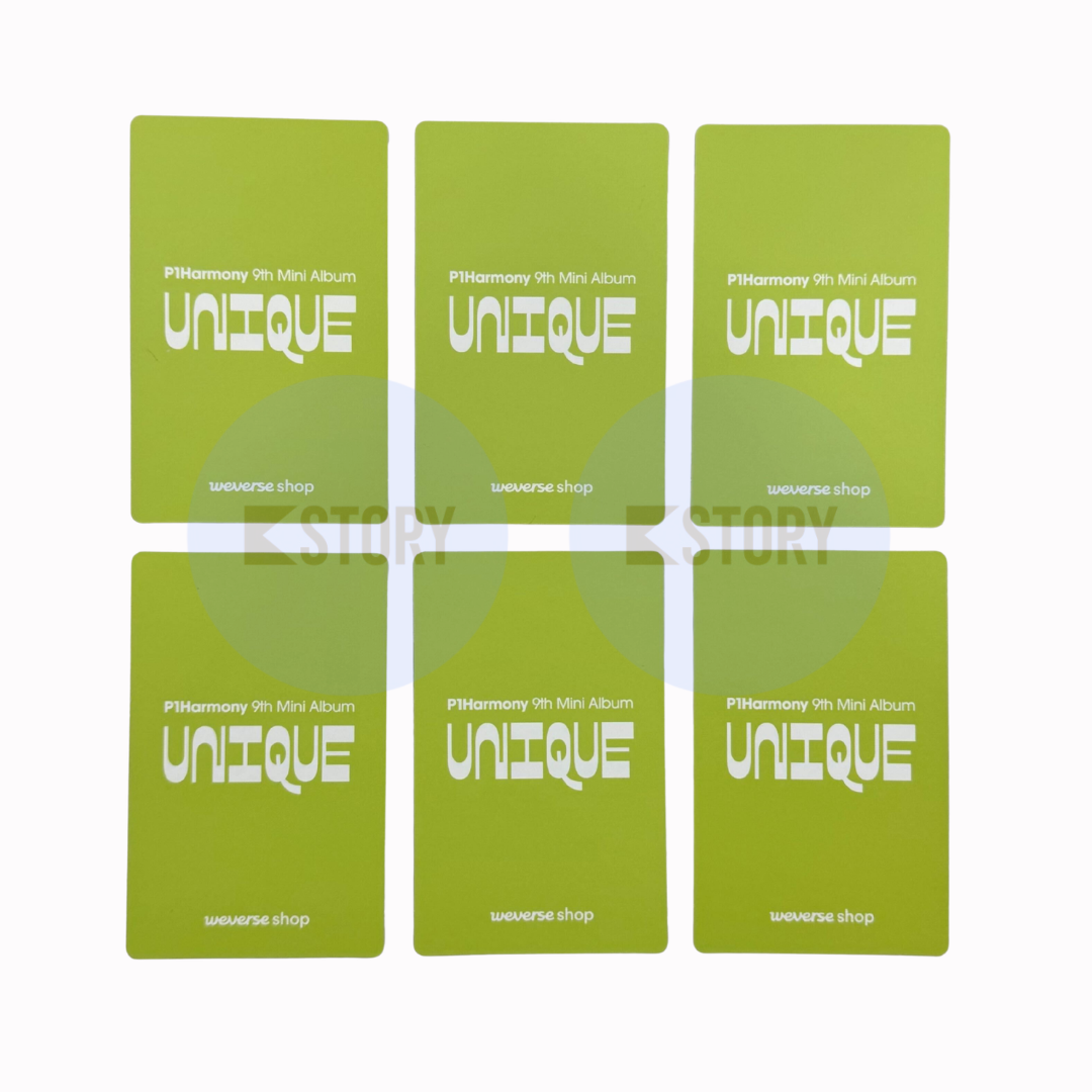 [Photocard 2436-2441] P1HARMONY - UNIQUE! 9TH MINI ALBUM WEVERSE LUCKY DRAW