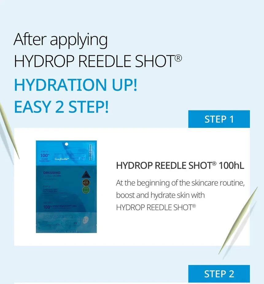 VT COSMETICS HYDROP REEDLE SHOT 100hL 2 STEP MASK