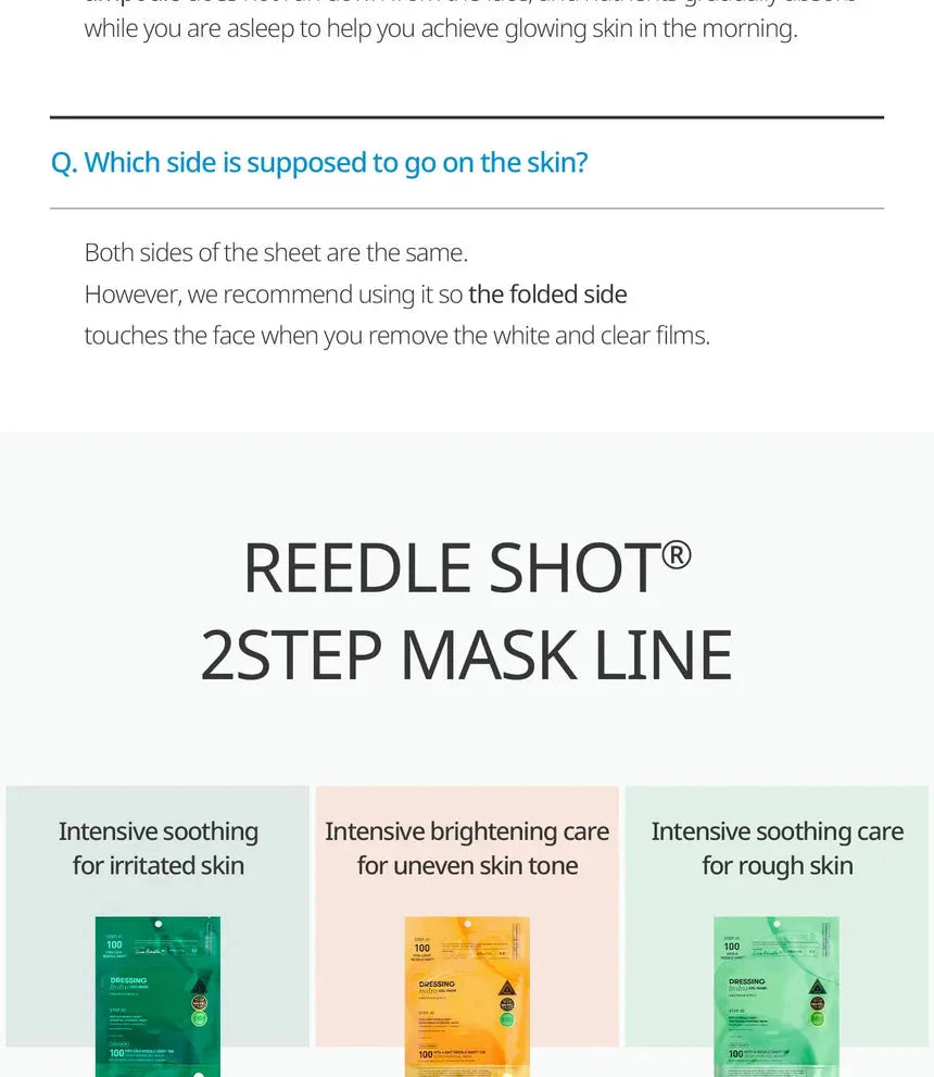 VT COSMETICS HYDROP REEDLE SHOT 100hL 2 STEP MASK