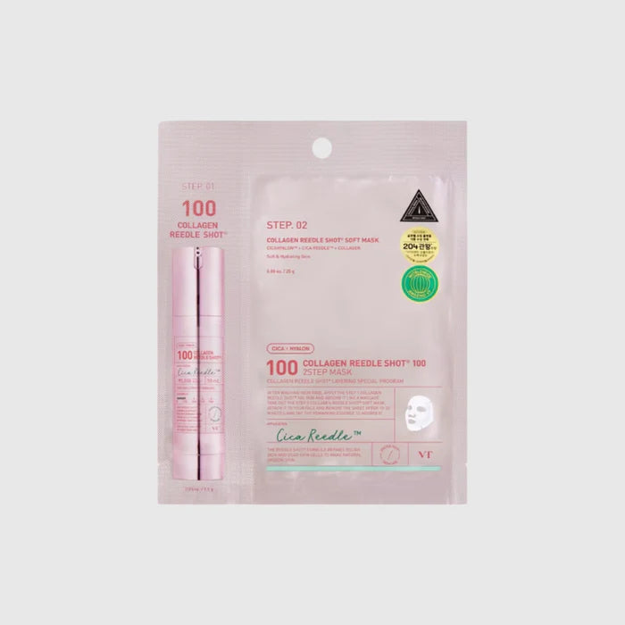 VT COSMETICS COLLAGEN REEDLE SHOT 100 2-STEP MASK