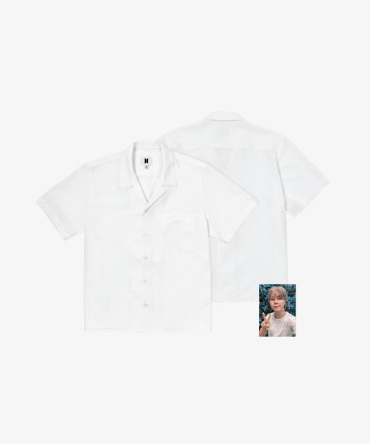 BTS JIMIN - SMERALDO GARDEN MUSE OFFICIAL MD Open Collar Shirt