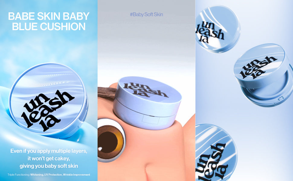 Unleashia Babe Skin Baby Blue Cushion SPF40 PA++