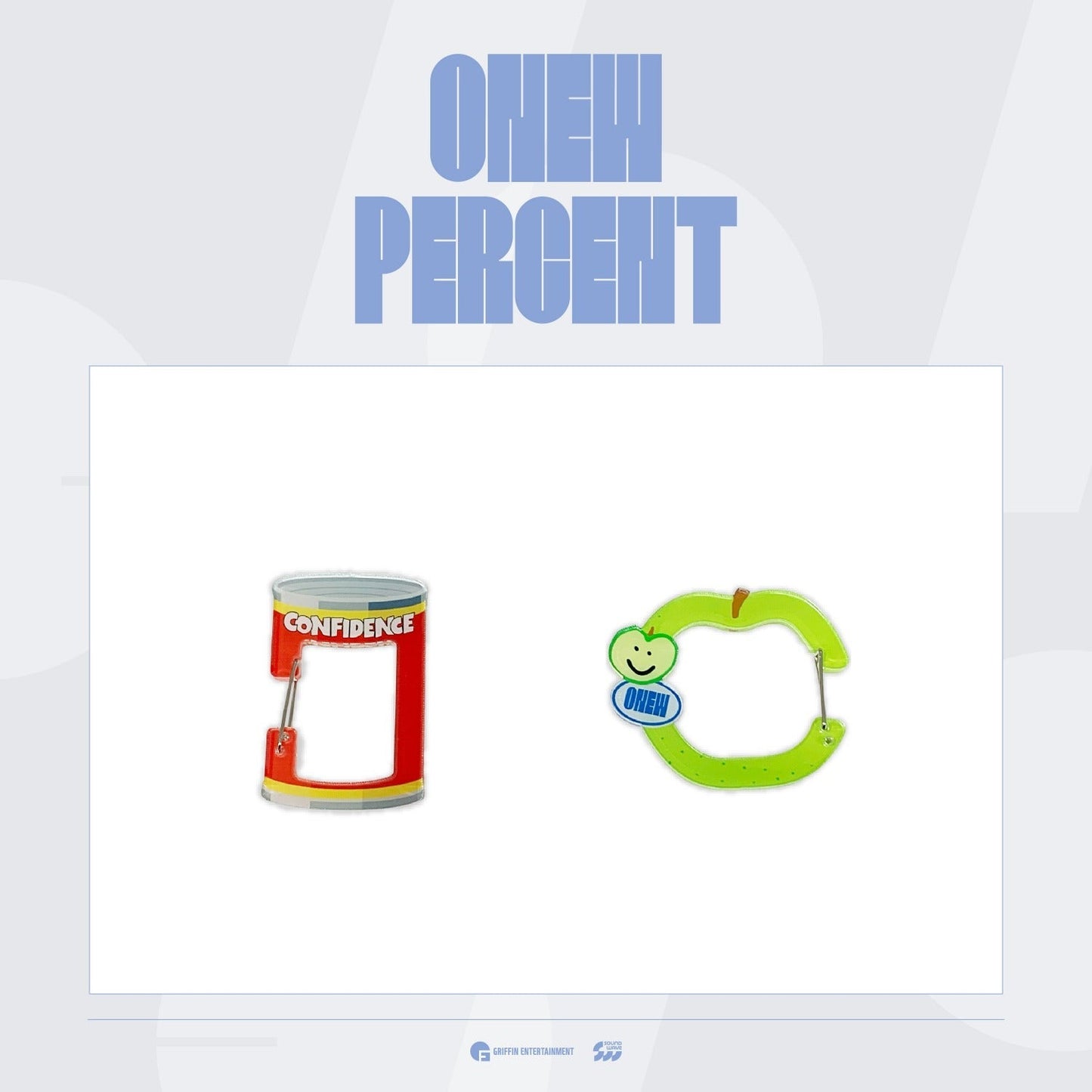 [Pre-Order] ONEW - PERCENT POP UP STORE OFFICIAL MD ACRYLIC CARABINER