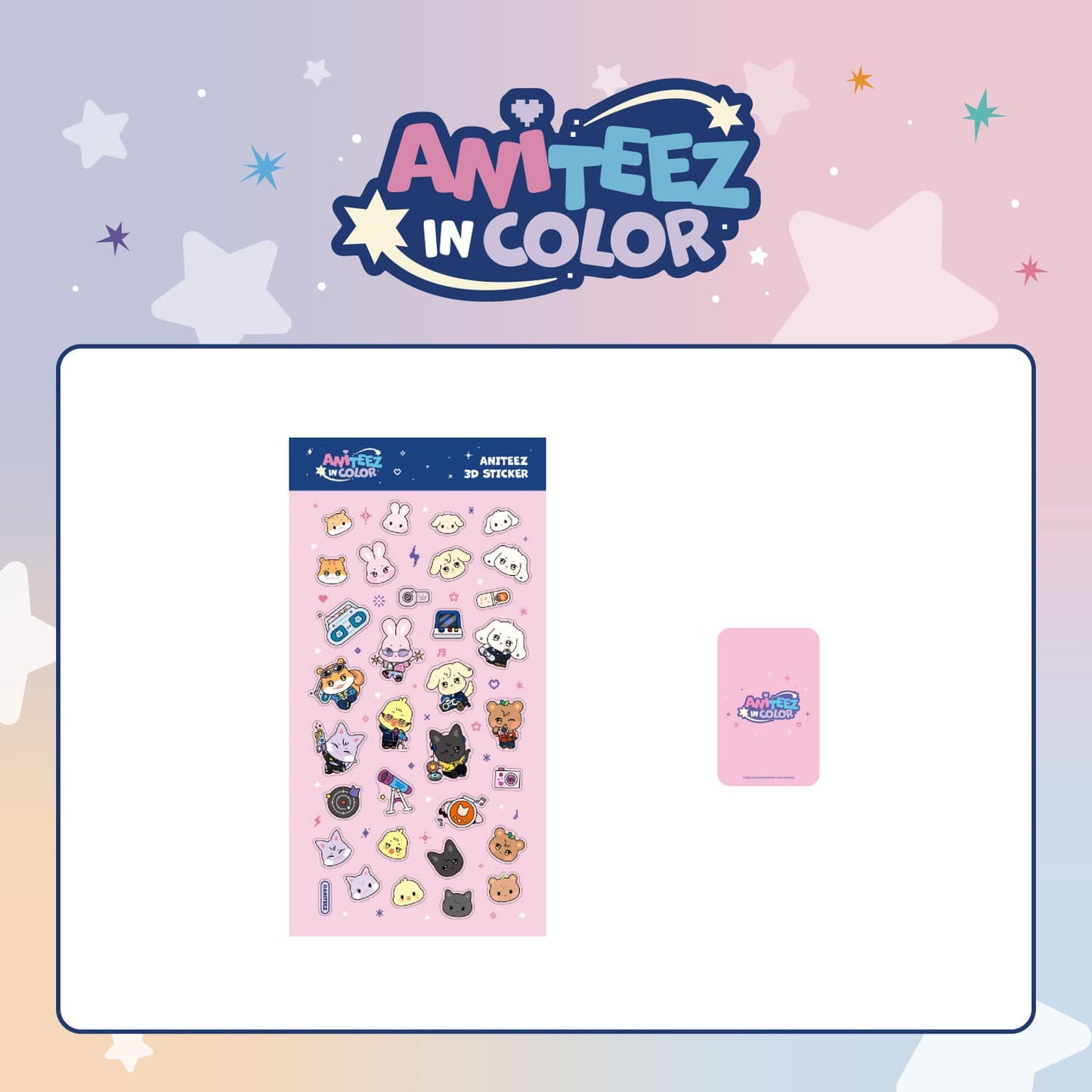 [Pre-Order] ATEEZ - ANITEEZ IN COLOR POP UP OFFICIAL MD ANITEEZ 3D STICKER
