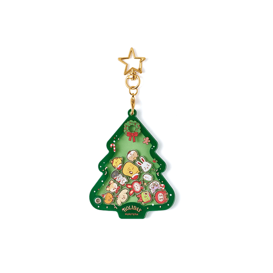 [2ND PRE-ORDER] SEVENTEEN - HOLIDAY WITH MINITEEN OFFICIAL MD ACRYLIC SHAKER KEYRING GREEN