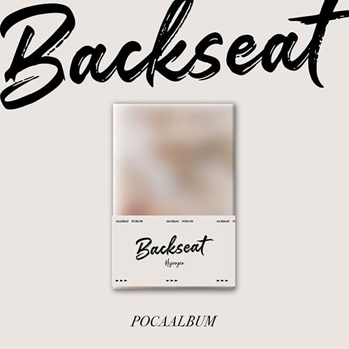 [Pre-Order] HYUNJUN - BACKSEAT 5TH SINGLE ALBUM POCAALBUM