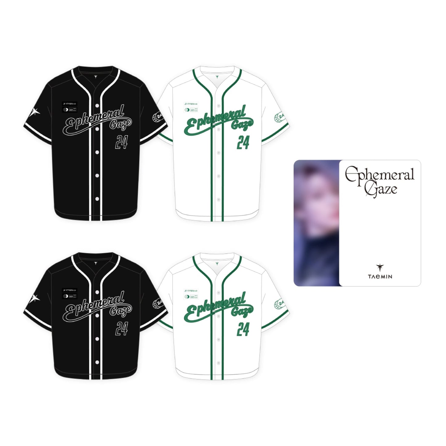 [Pre-Order] SHINEE TAEMIN - EPHEMERAL GAZE 2024 WORLD TOUR OFFICIAL MD BASEBALL JERSEY