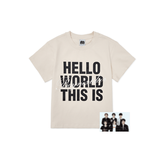 [Pre-Order] BOYNEXTDOOR - KNOCK ON VOL.1 FINAL OFFICIAL MD [BOYNEXTDOOR X GRAILZ] S/S T-SHIRT (BEIGE)