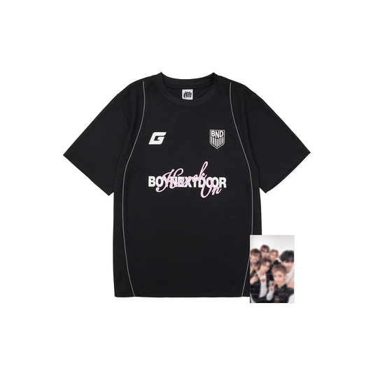 [Pre-Order] BOYNEXTDOOR - KNOCK ON VOL.1 FINAL OFFICIAL MD [BOYNEXTDOOR X GRAILZ] S/S T-SHIRT (BLACK)