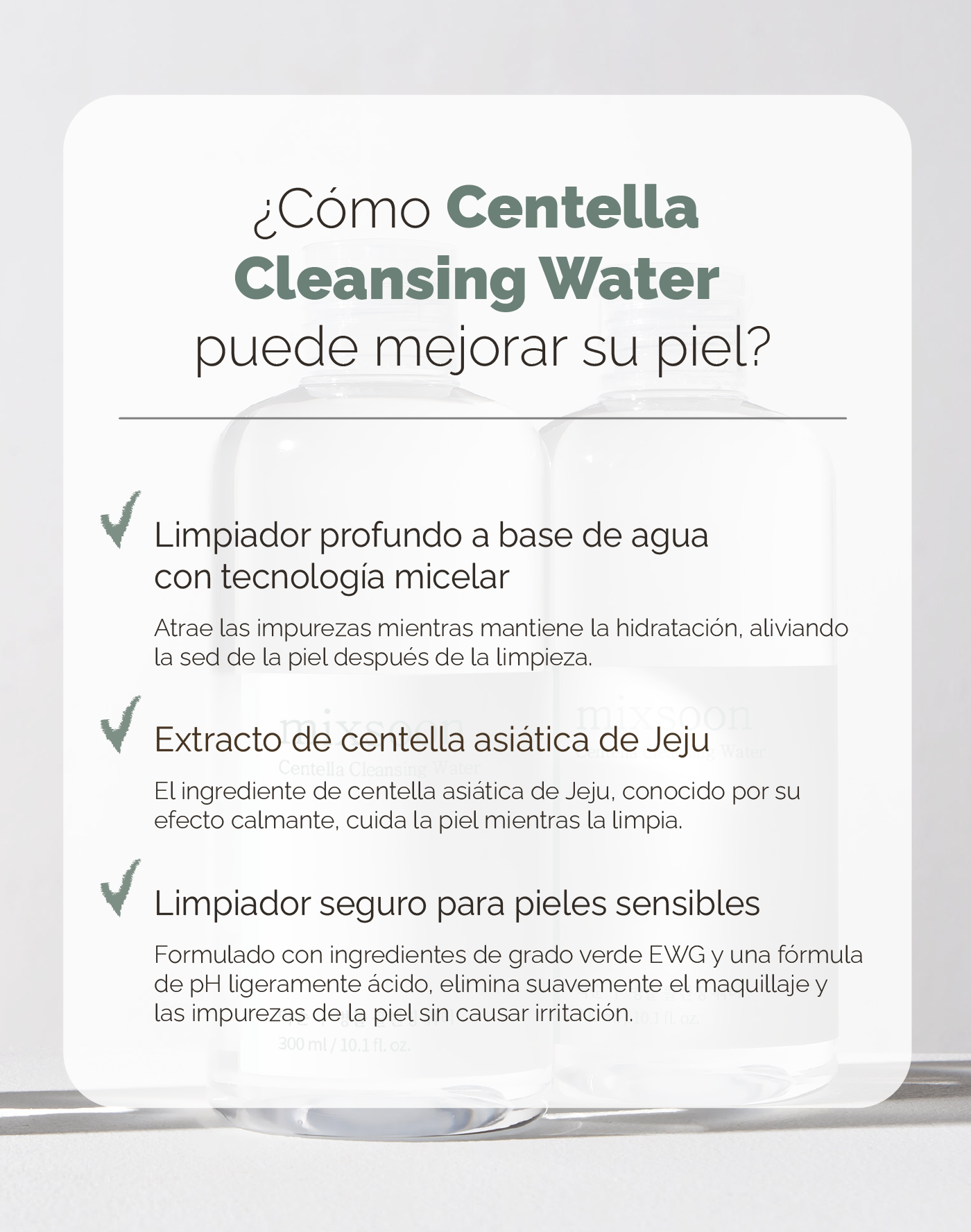mixsoon Centella Cleansing Water