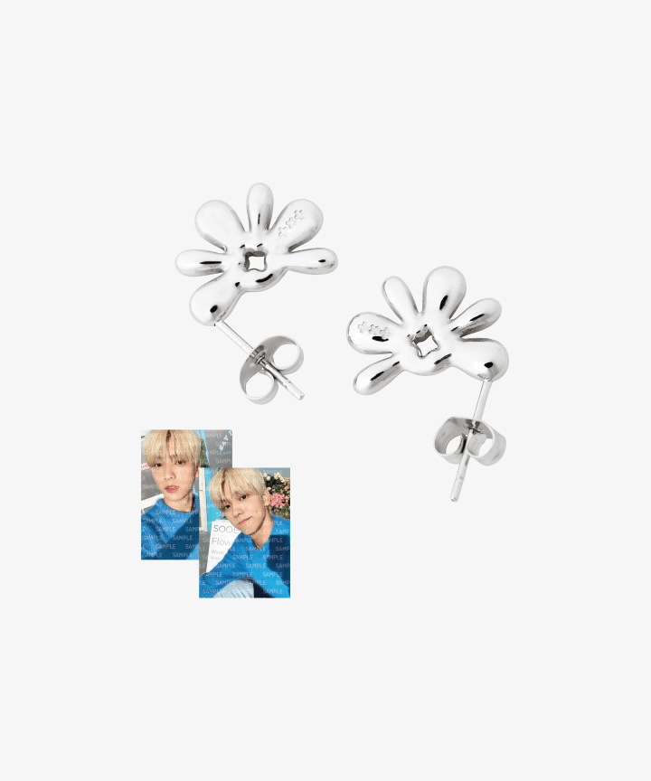 [Pre-Order] TXT - SOOBIN'S FLOWER SHOP OFFICIAL MD EARRINGS SILVER