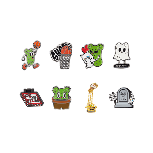 [2ND PRE-ORDER] ENHYPEN - ARTIST MADE COLLECTION BY ENHYPEN OFFICIAL MD EVAN'S CACTUS AND CAT BADGE COLLECTION BY HEESEUNG