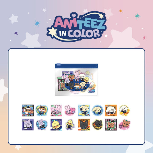 [Pre-Order] ATEEZ - ANITEEZ IN COLOR POP UP OFFICIAL MD FLAKE STICKER SET (REMOVABLE)