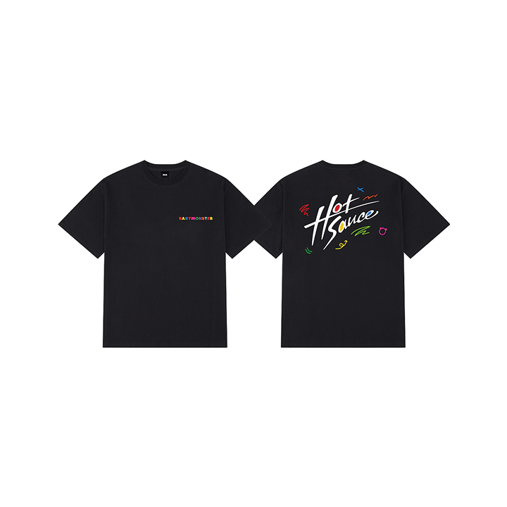 BABYMONSTER - HOTSAUCE OFFICIAL MD GRAPHIC T-SHIRT_BLACK