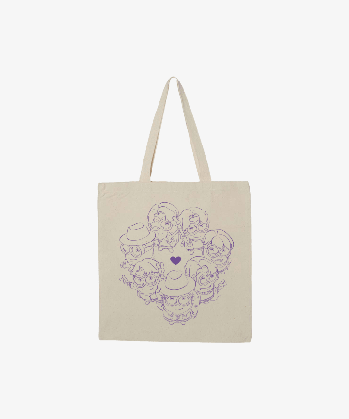 [Pre-Order] BTS - BTS X DM4 OFFICIAL MD GROUP HEART TOTE BAG