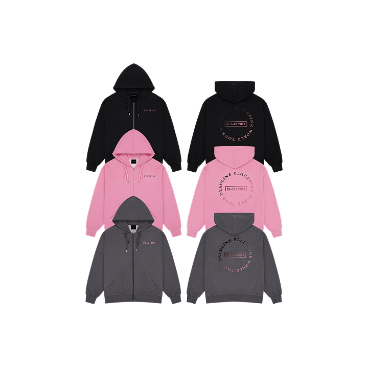 BLACKPINK - DEADLINE WORLD TOUR IN SEOUL OFFICIAL MD HEAT REACTIVE ZIP UP HOODIE