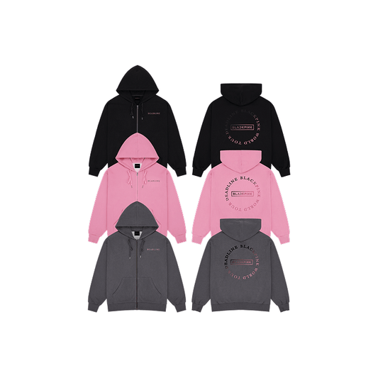 BLACKPINK - DEADLINE WORLD TOUR IN SEOUL OFFICIAL MD HEAT REACTIVE ZIP UP HOODIE