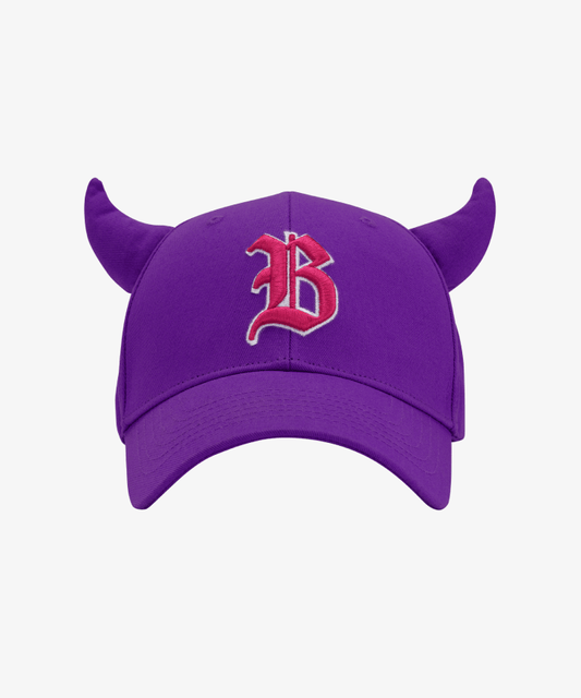 [Pre-Order] BABYMONSTER - DRIP 1ST FULL ALBUM OFFICIAL MD HORN BALLCAP PURPLE