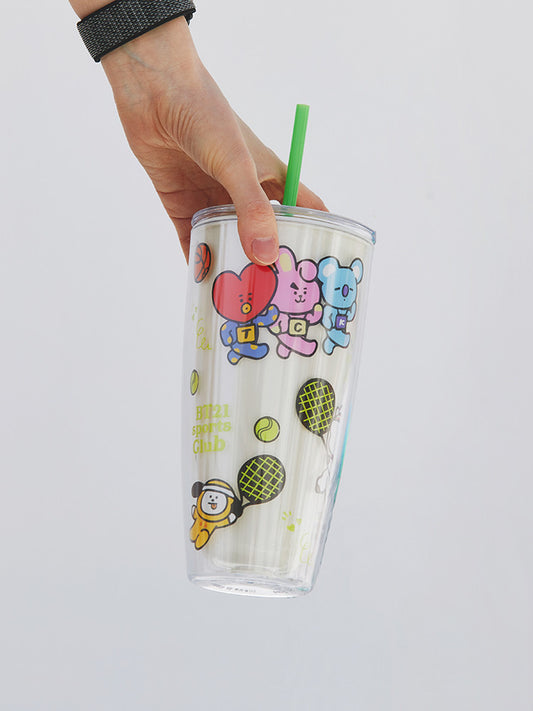 BT21 SPORTS CLUB TUMBLER WITH STRAW (750 ML)