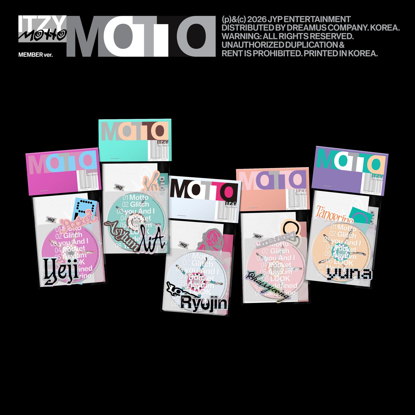 [Pre-Order] ITZY - MOTTO MINI ALBUM MEMBER VER