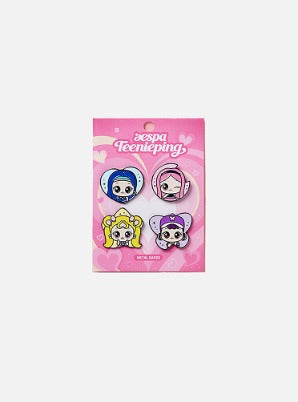 [Pre-Order] AESPA - TEENIEPING X AESPA OFFICIAL MD METAL BADGE SET