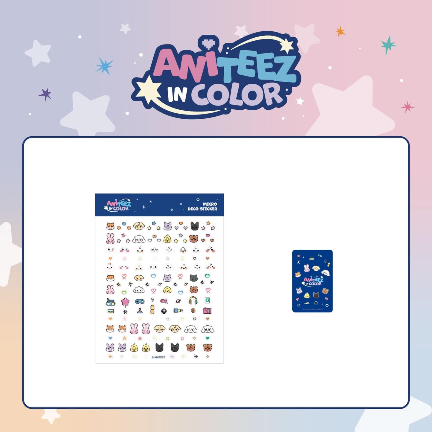 [Pre-Order] ATEEZ - ANITEEZ IN COLOR POP UP OFFICIAL MD MICRO DECO STICKER