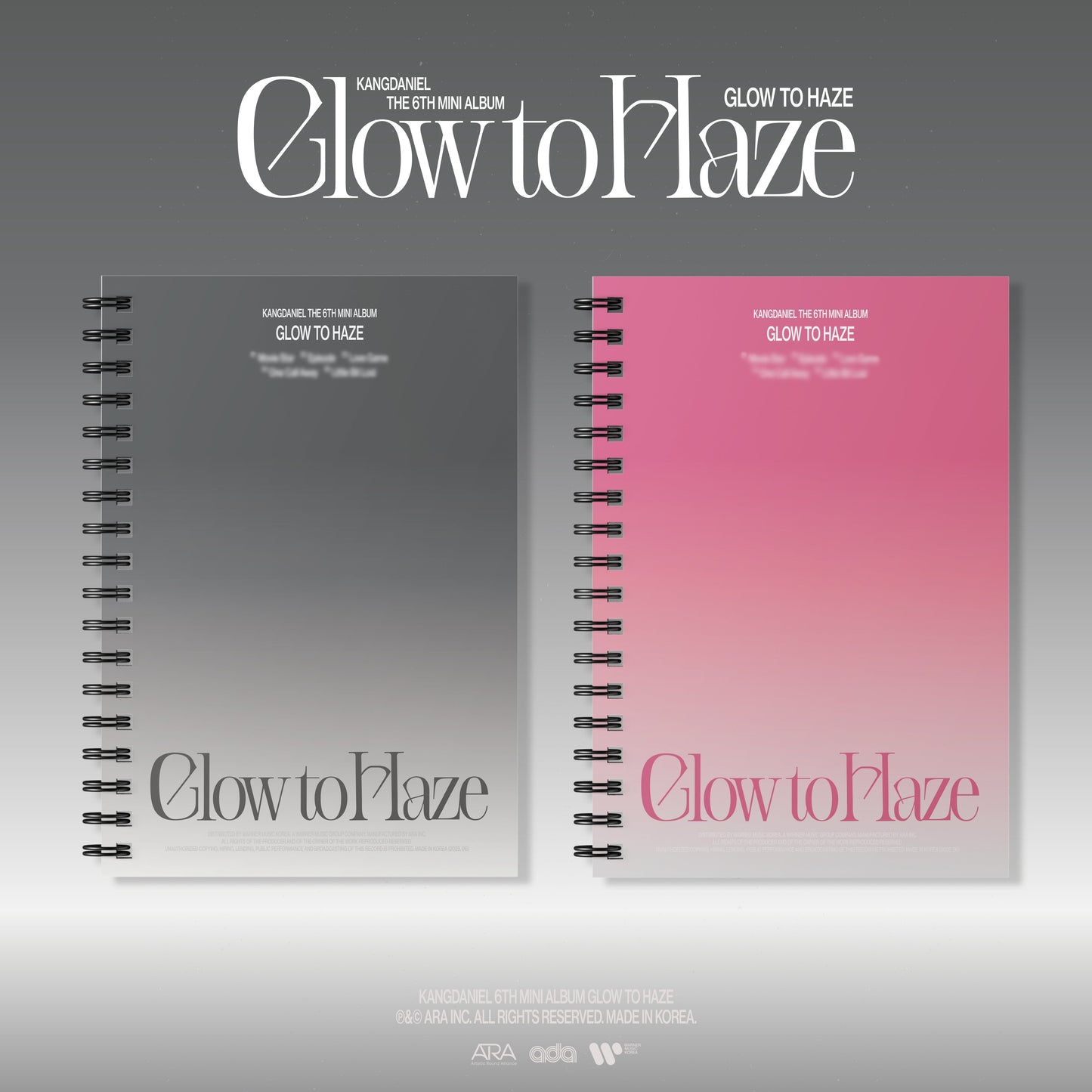 KANG DANIEL - GLOW TO HAZE 6TH MINI ALBUM PHOTOBOOK VER