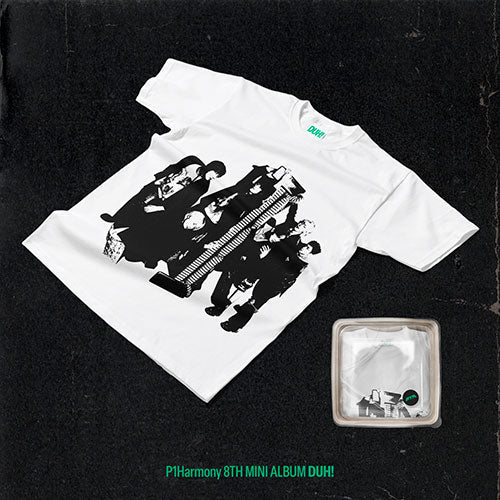 P1HARMONY - DUH! 8TH MINI ALBUM PLAIN WHITE T VER