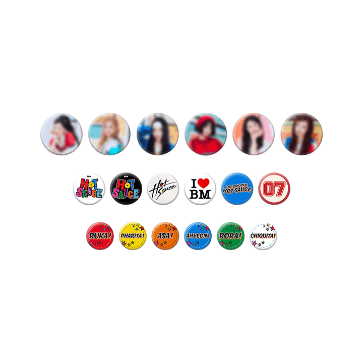 BABYMONSTER - HOTSAUCE OFFICIAL MD RANDOM PIN BUTTON SET