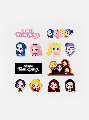 [Pre-Order] AESPA - TEENIEPING X AESPA OFFICIAL MD REMOVABLE STICKER SET