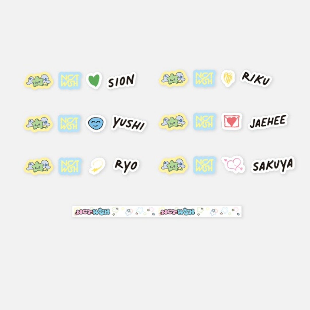 NCT WISH - WISH OFFICIAL MD ROLL MASKING TAPE SET