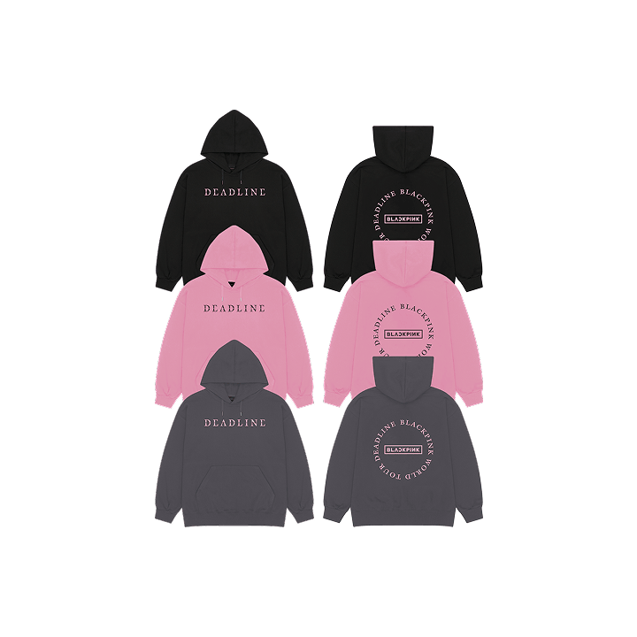 [2nd Pre-Order] BLACKPINK - DEADLINE WORLD TOUR IN SEOUL OFFICIAL MD ROUND LOGO HOODIE