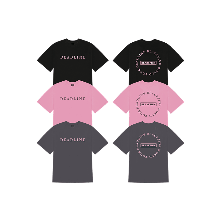 BLACKPINK - DEADLINE WORLD TOUR IN SEOUL OFFICIAL MD ROUND LOGO T-SHIRT