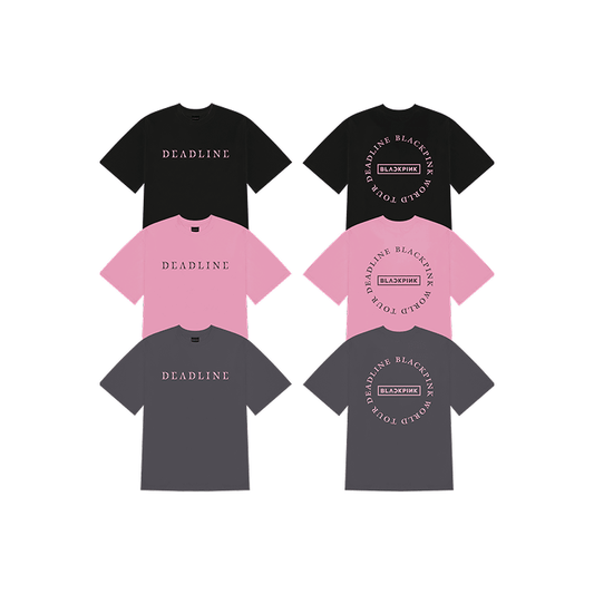 BLACKPINK - DEADLINE WORLD TOUR IN SEOUL OFFICIAL MD ROUND LOGO T-SHIRT