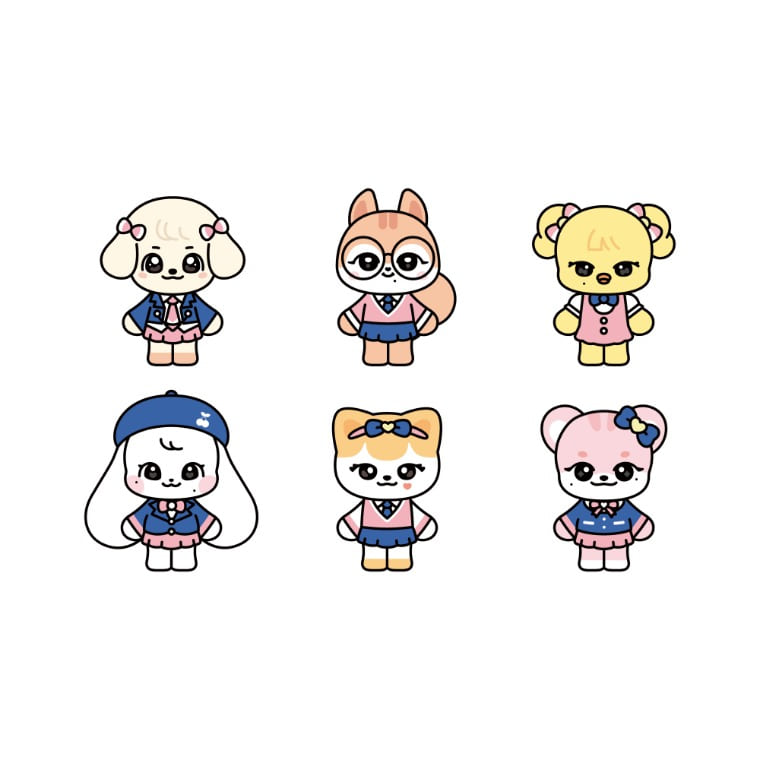 [Pre-Order] IVE - WELCOME TO MINIVE SCHOOL IVE X MINIVE POP UP OFFICIAL MD MINIVE SCHOOL PLUSH KEYRING